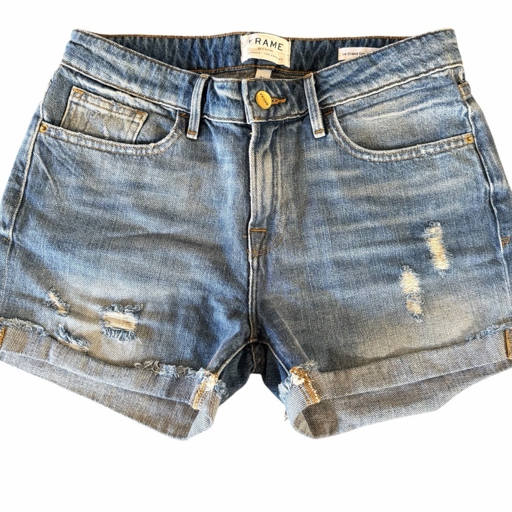 Frame Le Grand Garçon Denim Short Sz 26 EUC
